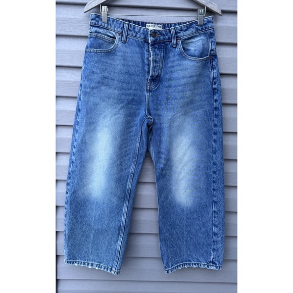 Free People Jeans Womens 28 Deep Trance Dropped Boyfriend Wide Leg We The Free - Picture 2 of 10